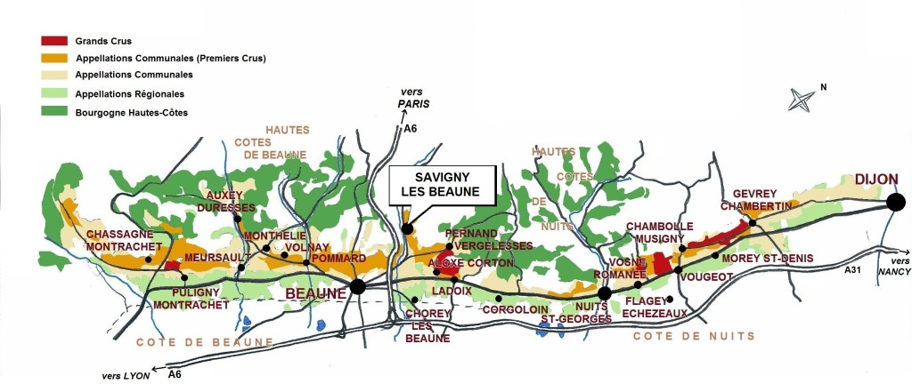 La route des Grands Vins de Bourgogne